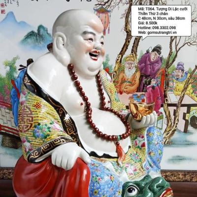TƯỢNG DI LẶC CƯỠI THIỀN THỪ 3 CHÂN